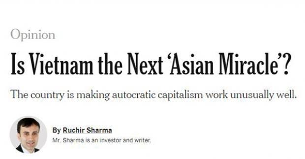 The New York Times: Việt Nam là "phép màu châu Á" thế hệ mới?